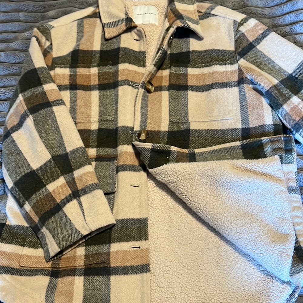 American Eagle Jacket, size large, beige